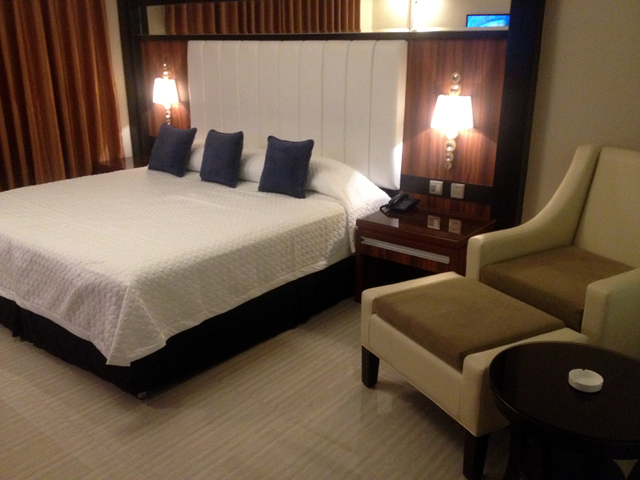 寝心地の良いベッド。